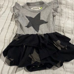 NUNUNU bodysuit dress 6-12m EUC worn once